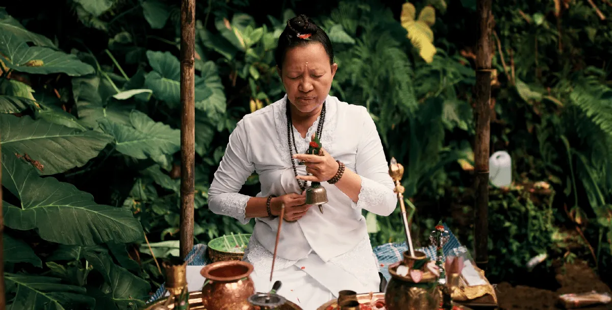 Sacred Water Ritual with Revered Balinese High Priestess